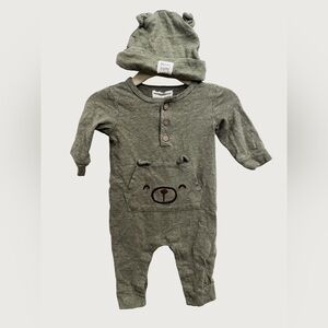 RABBIT & BEAR | Adorable Green Bear Onesie with Hat